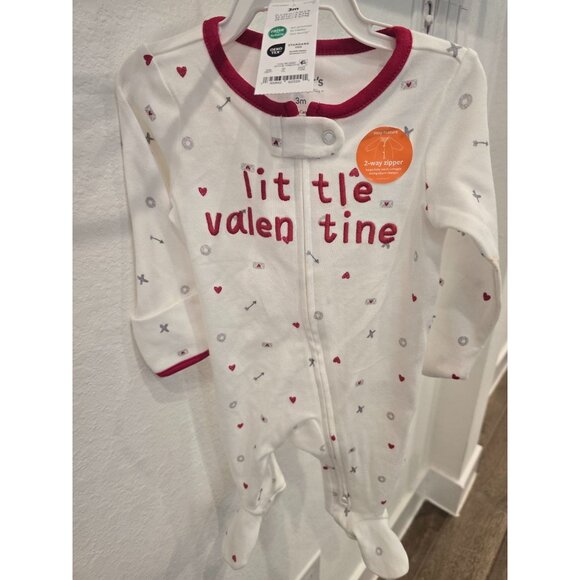 Carter's Other - Baby Valentines Day Cotton Footed Pajamas 3M With Heart & Arrow Print